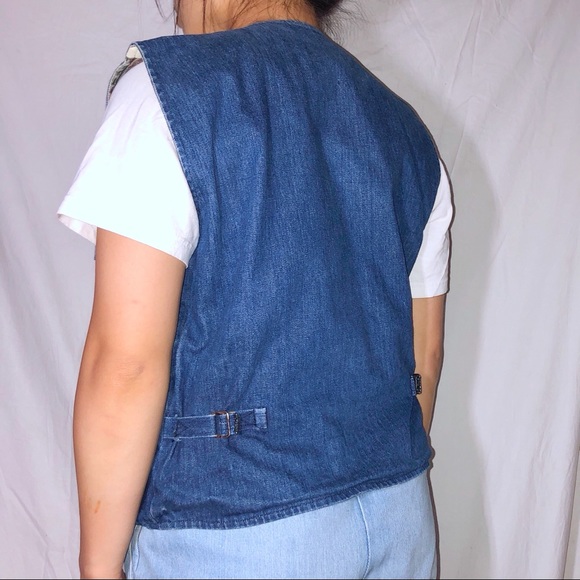 Vintage Fisherman Reversible Denim Camo Vest S-M - Picture 4 of 7